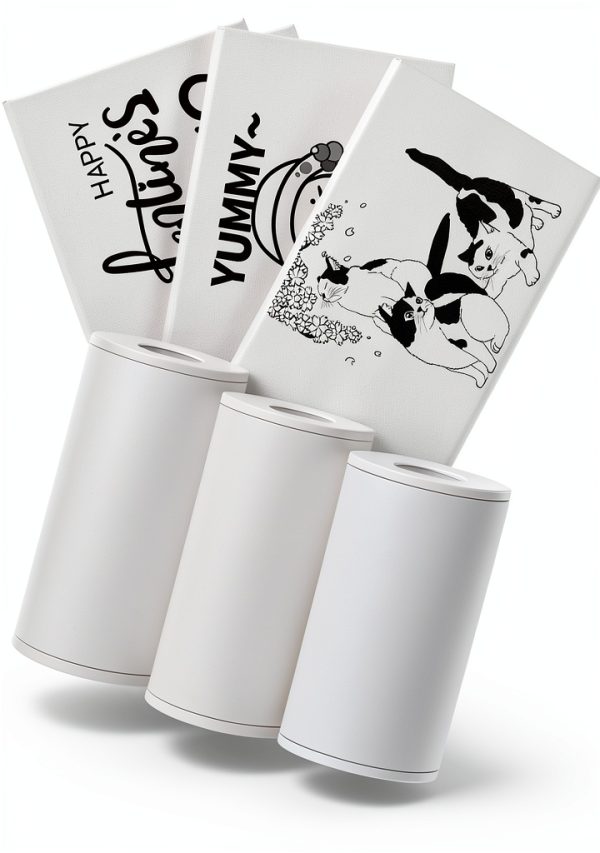 Phomemo M02L White Adhesive Thermal Paper Matte Sticker Paper-0