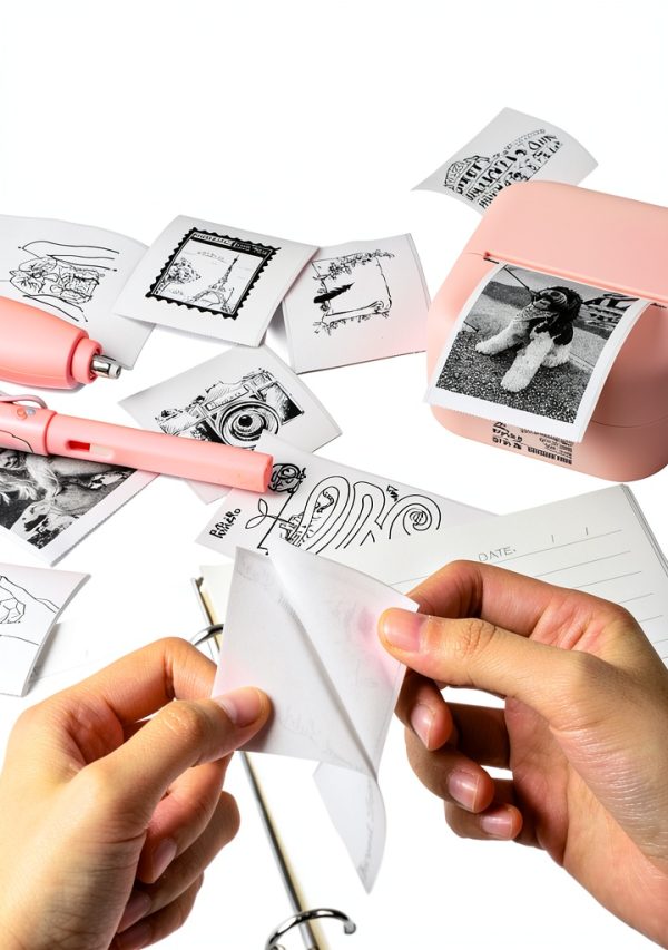 Phomemo M02L White Adhesive Thermal Paper Matte Sticker Paper-4