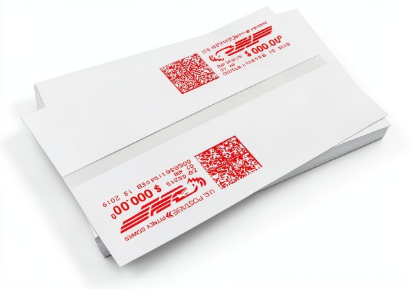 Universal Postage Meter Tape - American Mailing - 2x6 White Labels-0