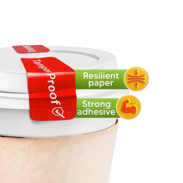 Tamper Proof Stickers 500-Pack 1x3 Red Reluen Strong Adhesive Labels-2