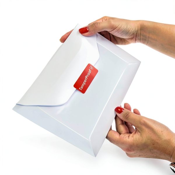 Tamper Proof Stickers 500-Pack 1x3 Red Reluen Strong Adhesive Labels-6